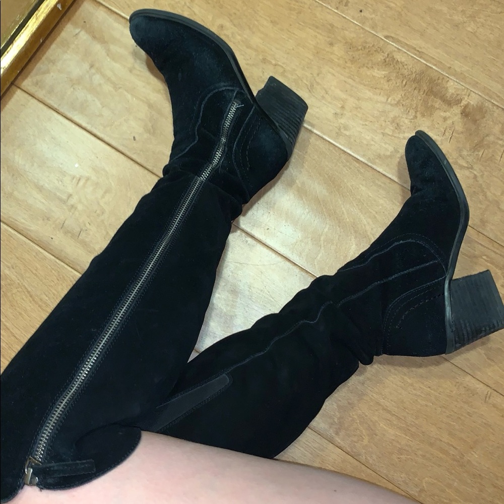 Black Knee High Boots